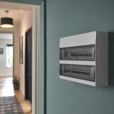 Consumer unit with a group of breakers tripped