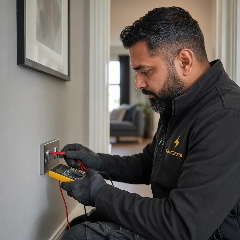TRACEFORM electrician testing on site