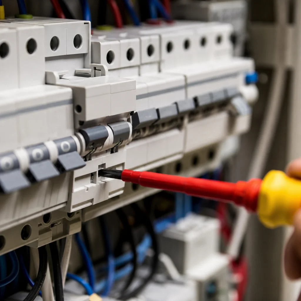 Diagnosis in progress at the consumer unit